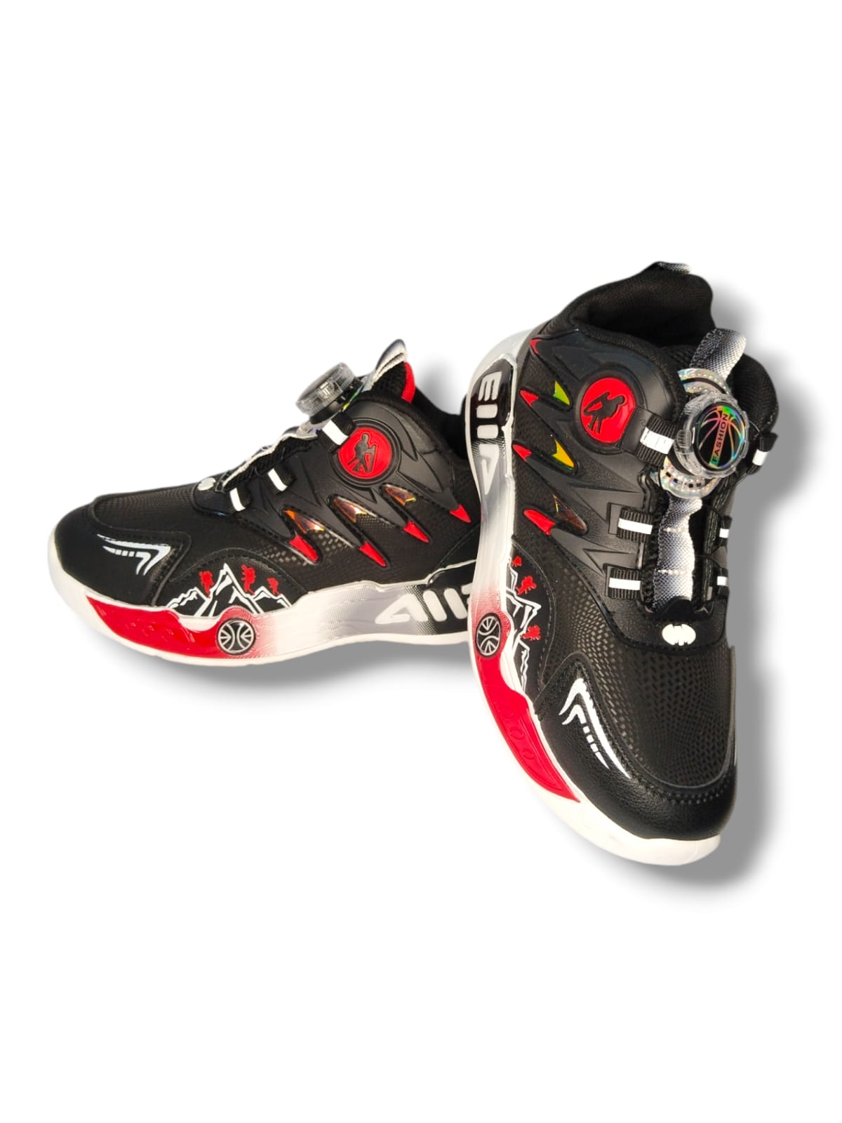 Boy's Joggers B-2839 Black-Red