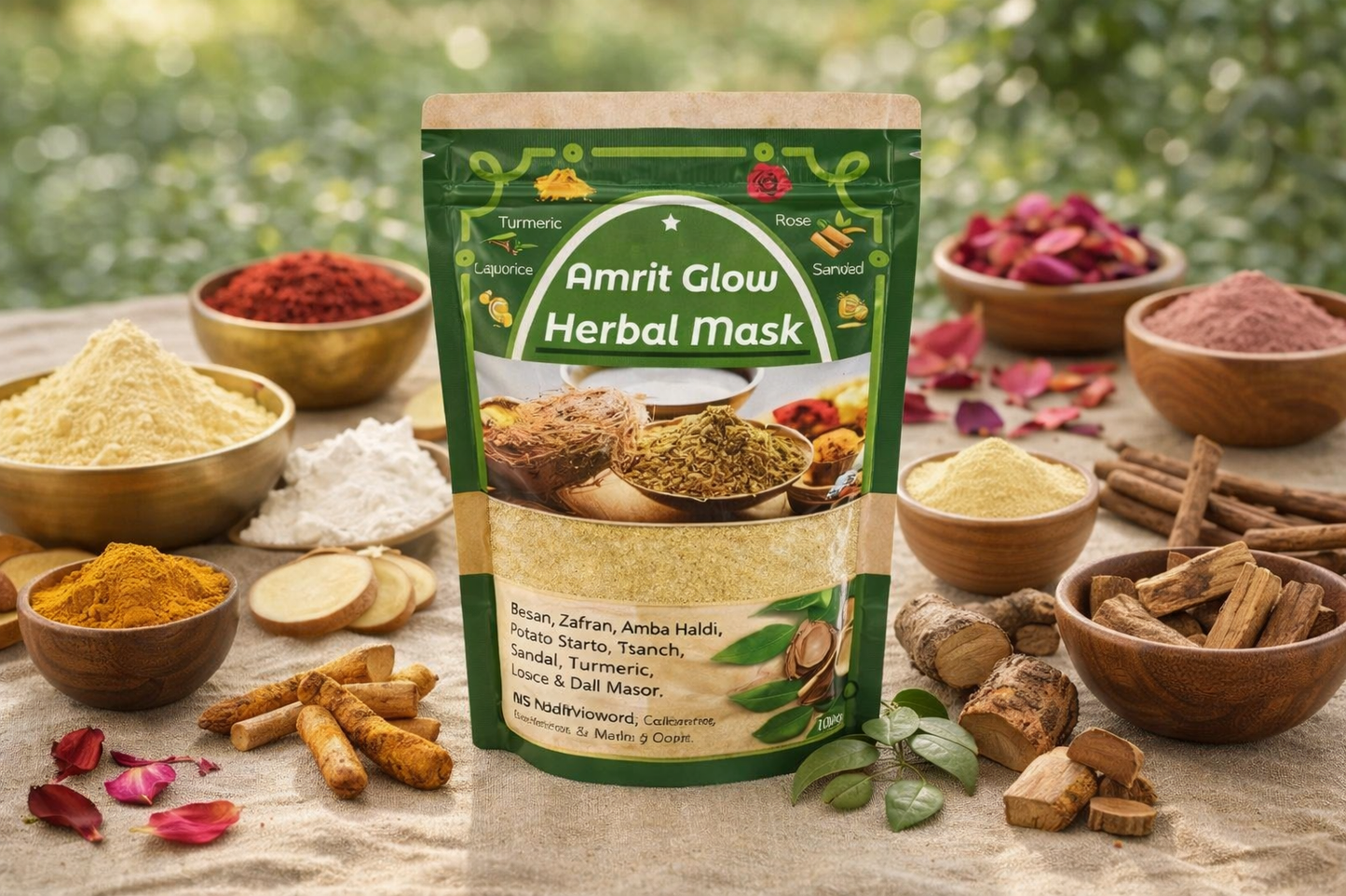 🌿 Amrit Glow Herbal Mask