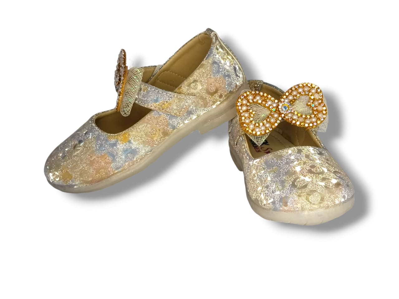Girls Led Pumps S-23-30 silver-golden
