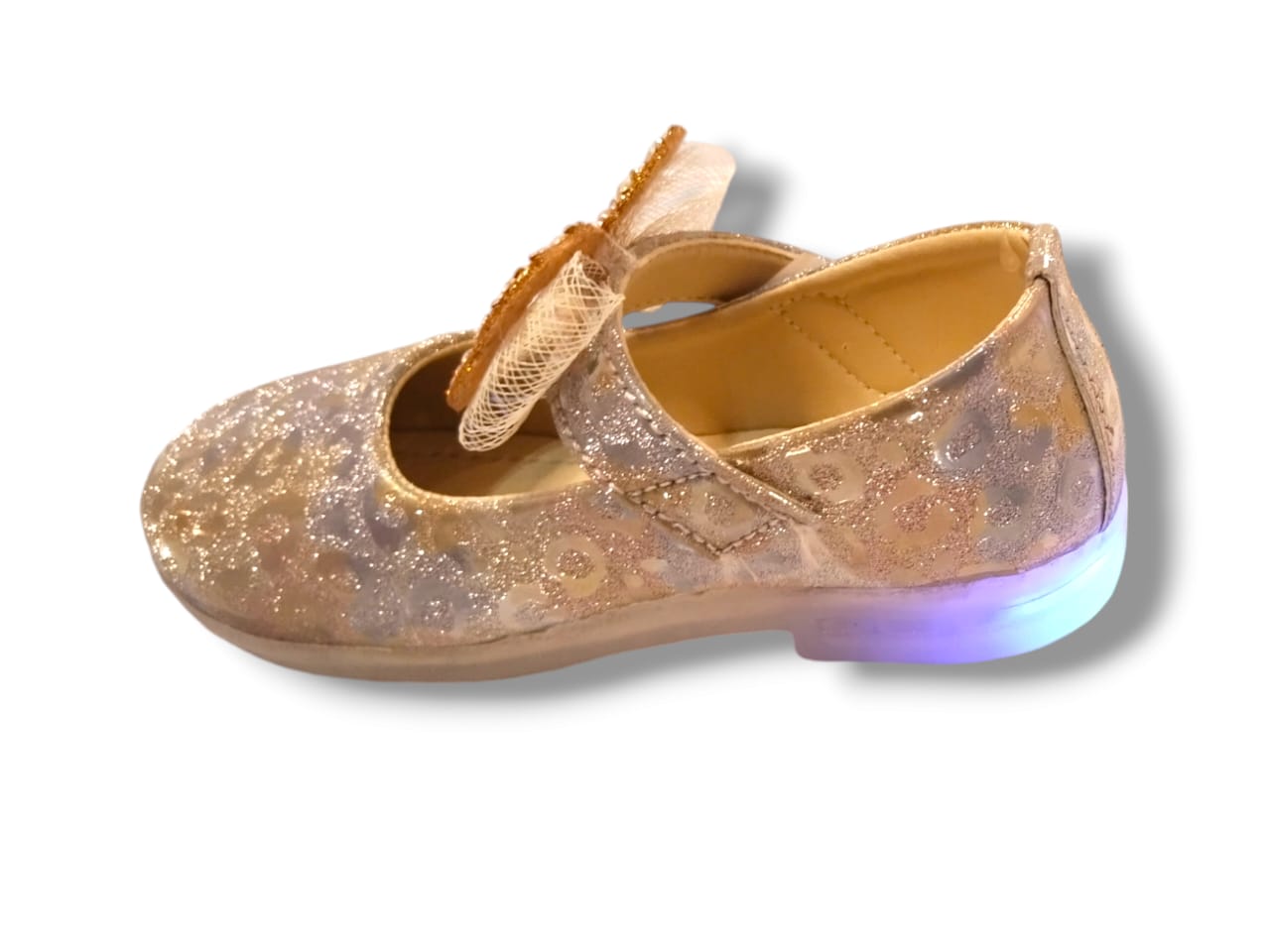 Girls Led Pumps S-23-30 silver-golden