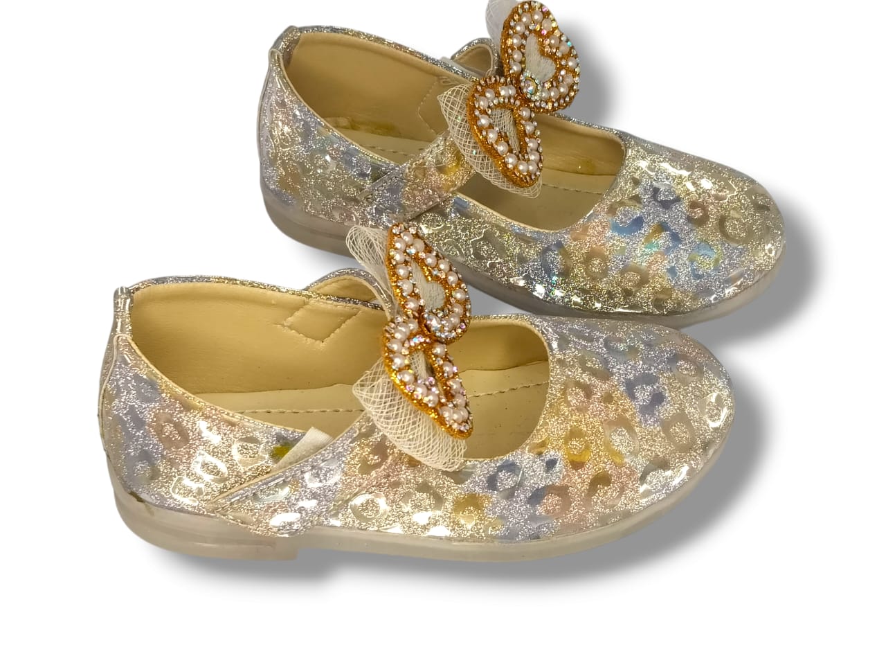Girls Led Pumps S-23-30 silver-golden