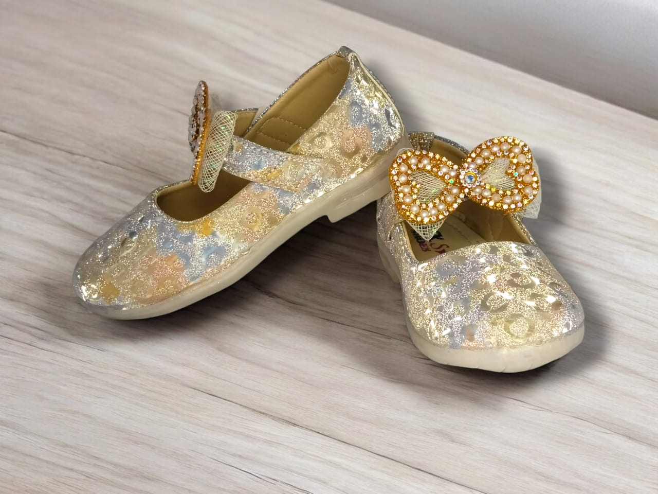 Girls Led Pumps S-23-30 silver-golden
