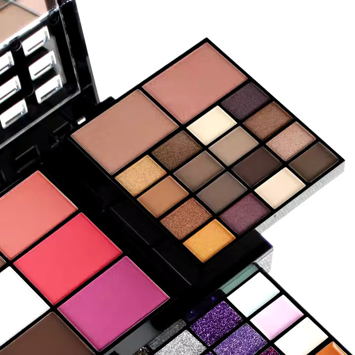 "74 Colors Makeup Kit for Women - Complete Cosmetics Box Set | All-in-One Makeup Collection by Qlick"