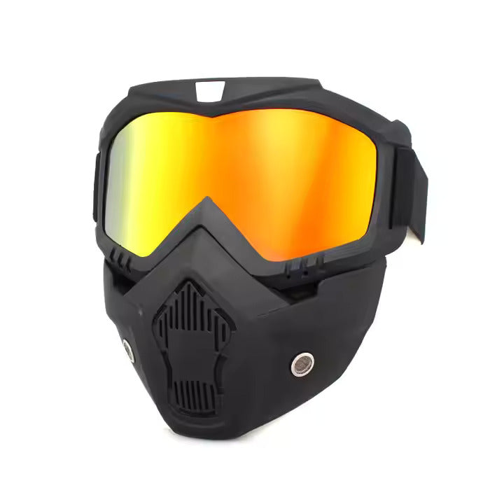 Windproof Tactical Full Face Mask with Goggles – Motorcycle & Cycling Protection Gear