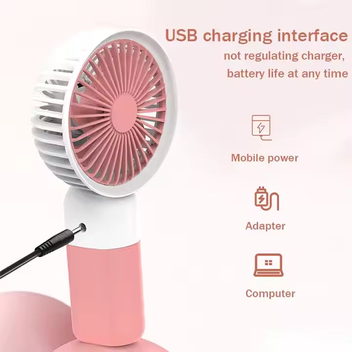 Portable Mini USB Fan – Handheld Rechargeable Air Cooler for Summer