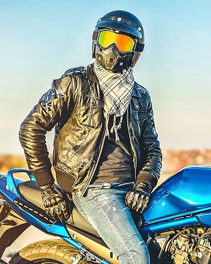 Windproof Tactical Full Face Mask with Goggles – Motorcycle & Cycling Protection Gear