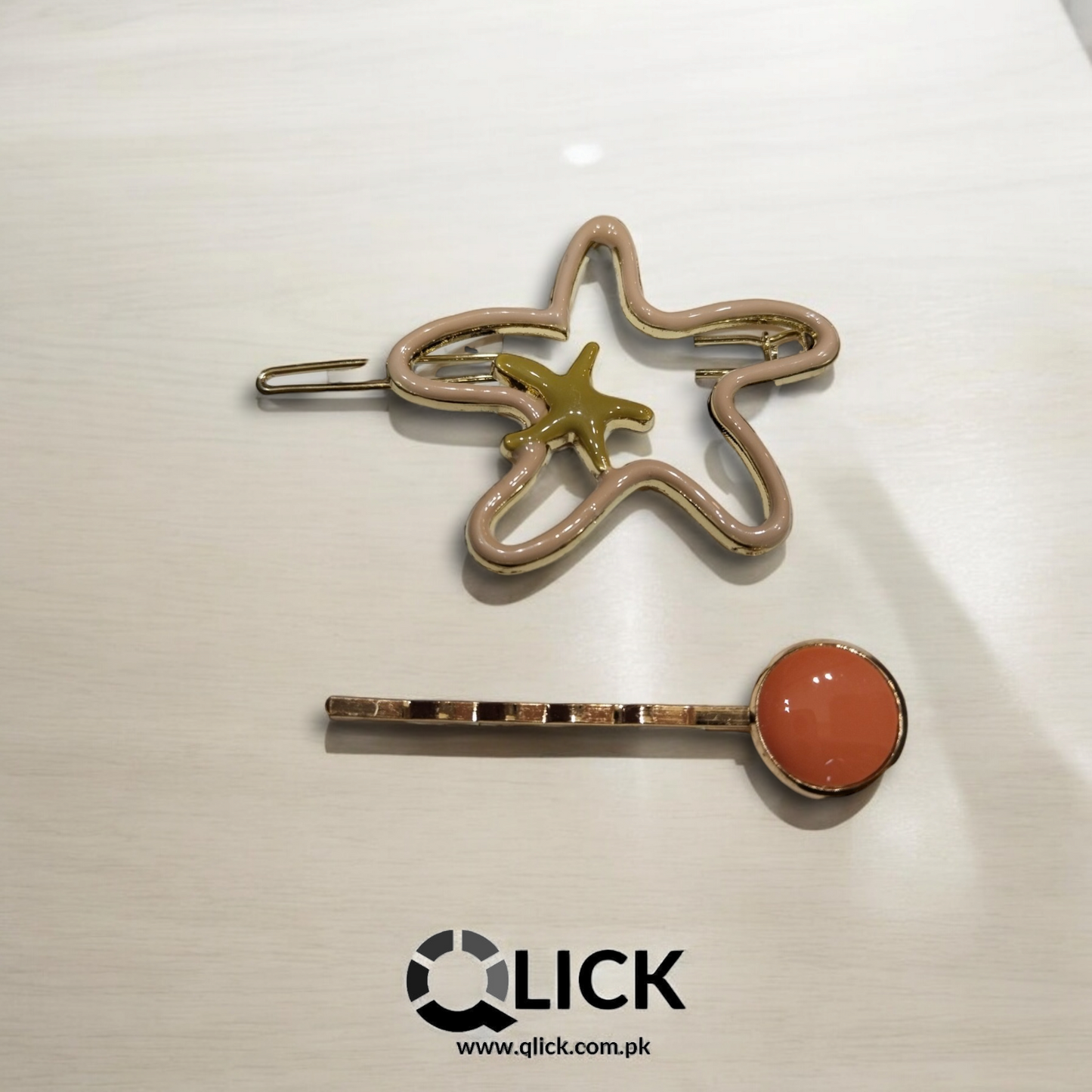 Resin Metal Hair Clip/Barrette Set
