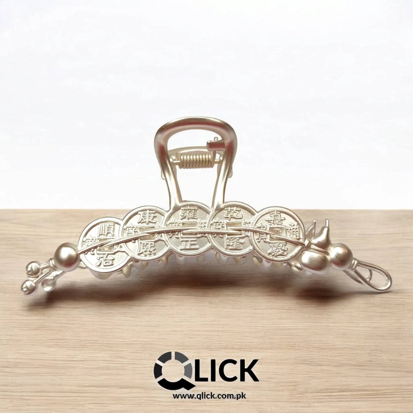 Antique Coin Metal Hair Claw