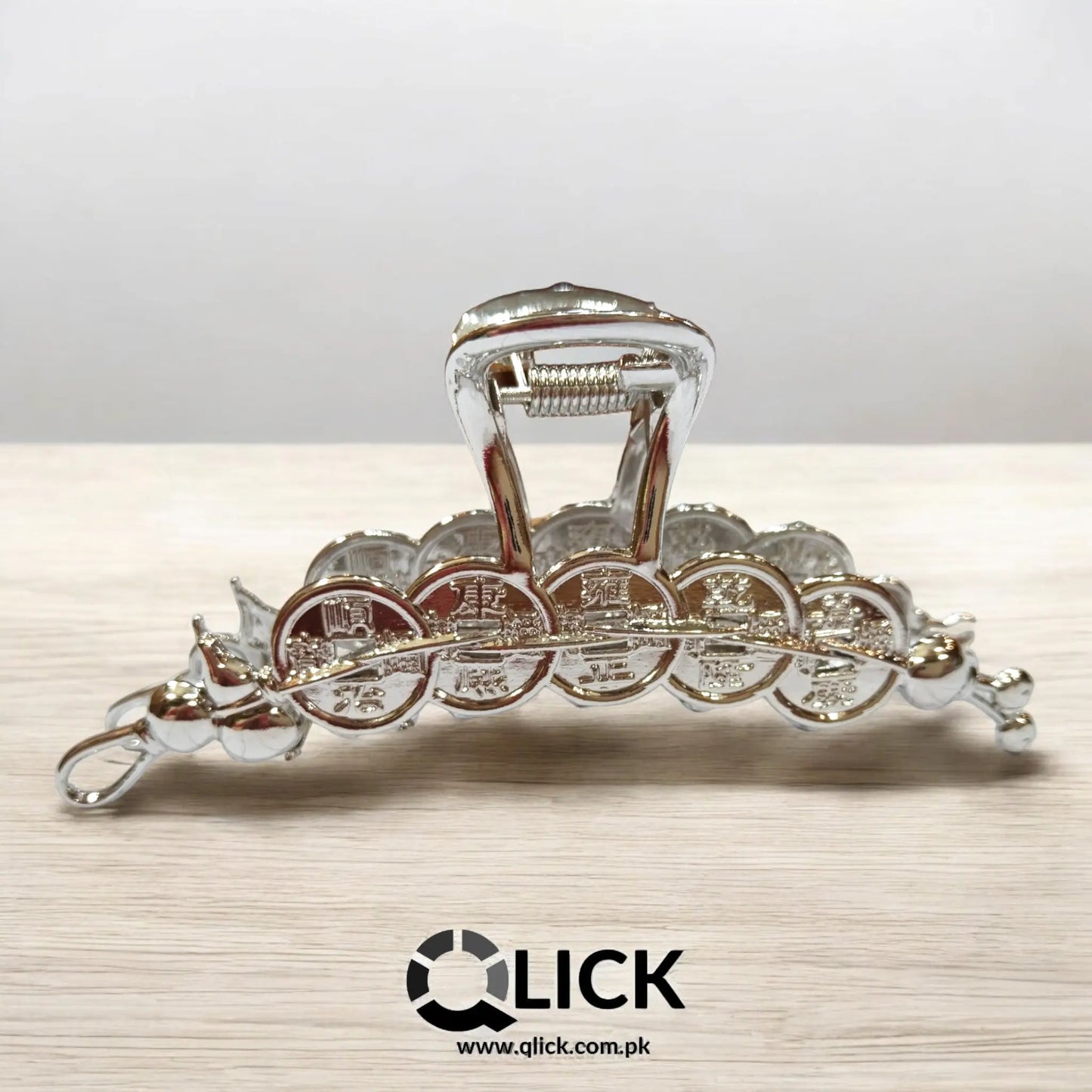 Antique Coin Metal Hair Claw