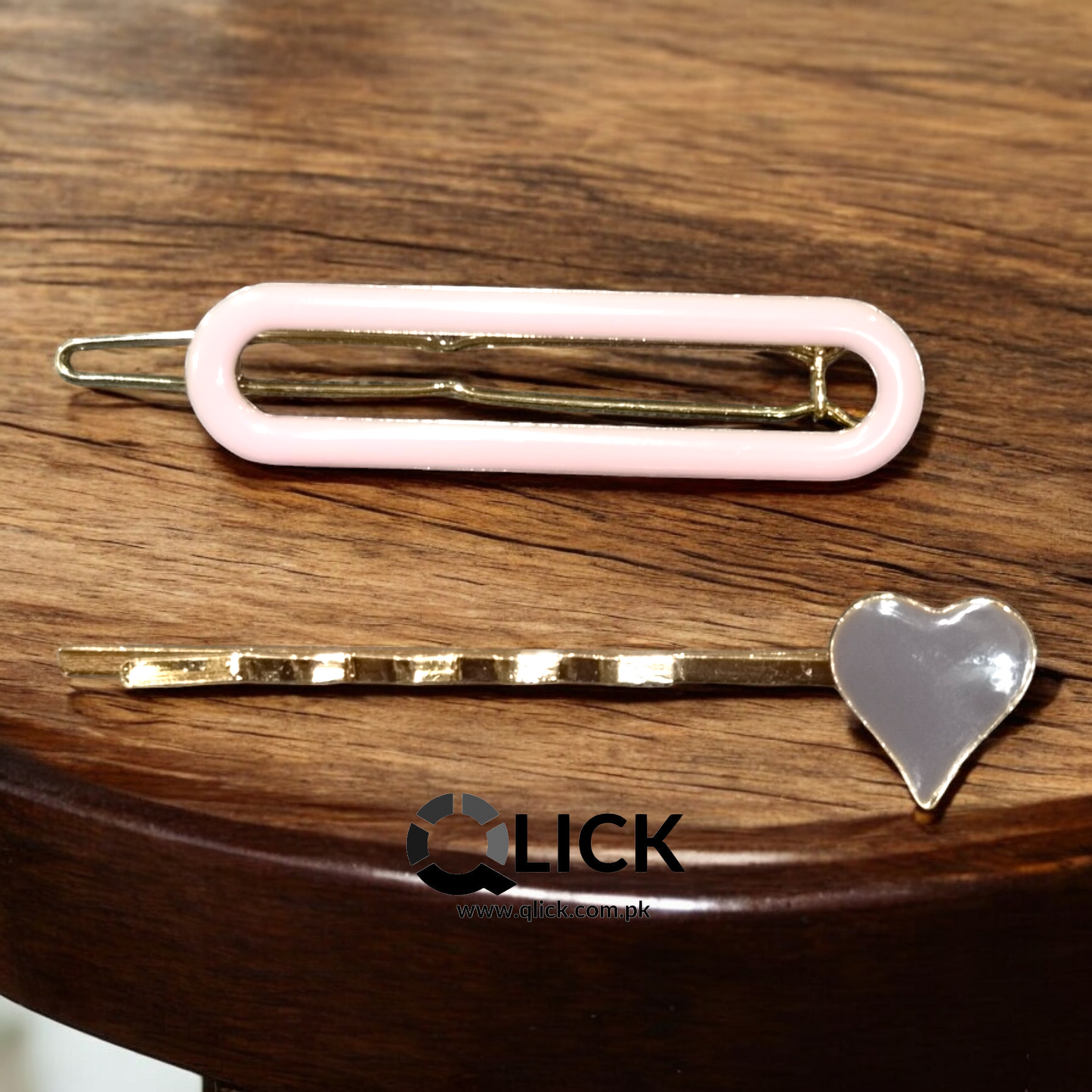 Sleek Metal Resin Bobby Pins -2pcs