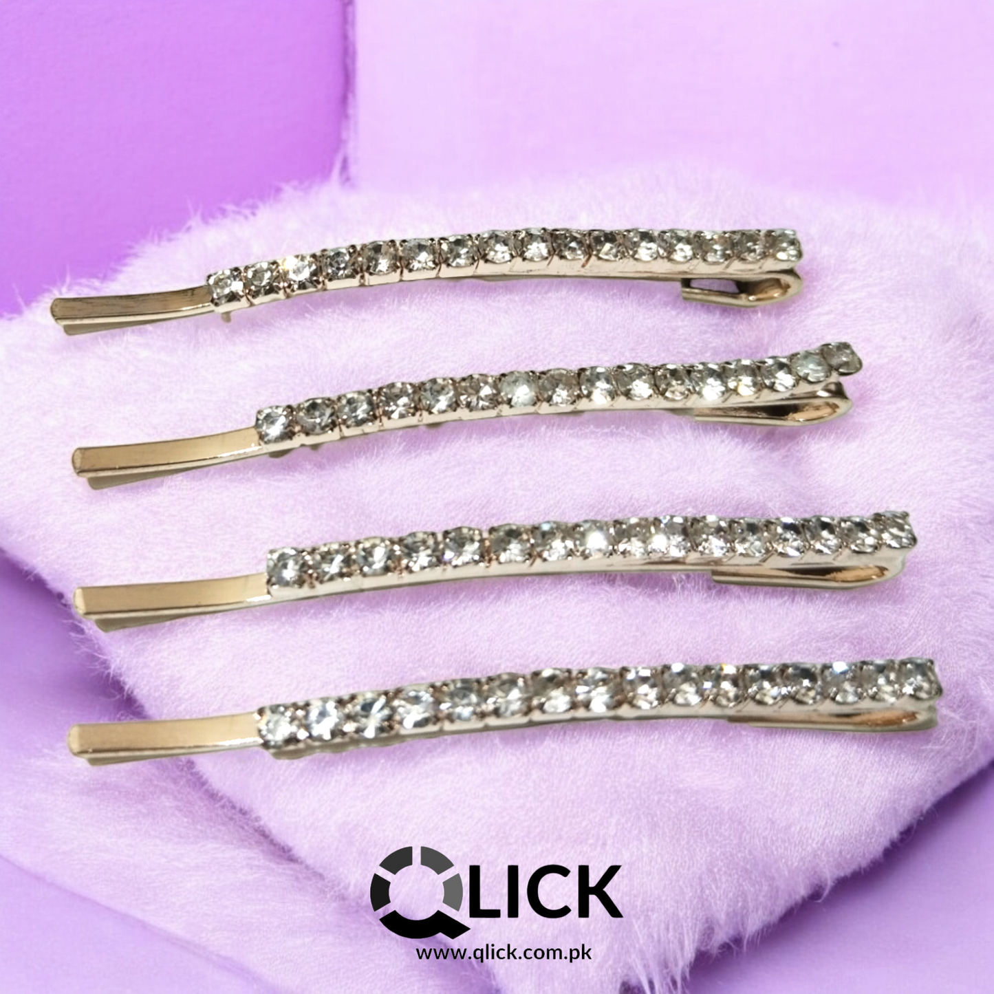 Rhinestone BobyPin-4Pcs