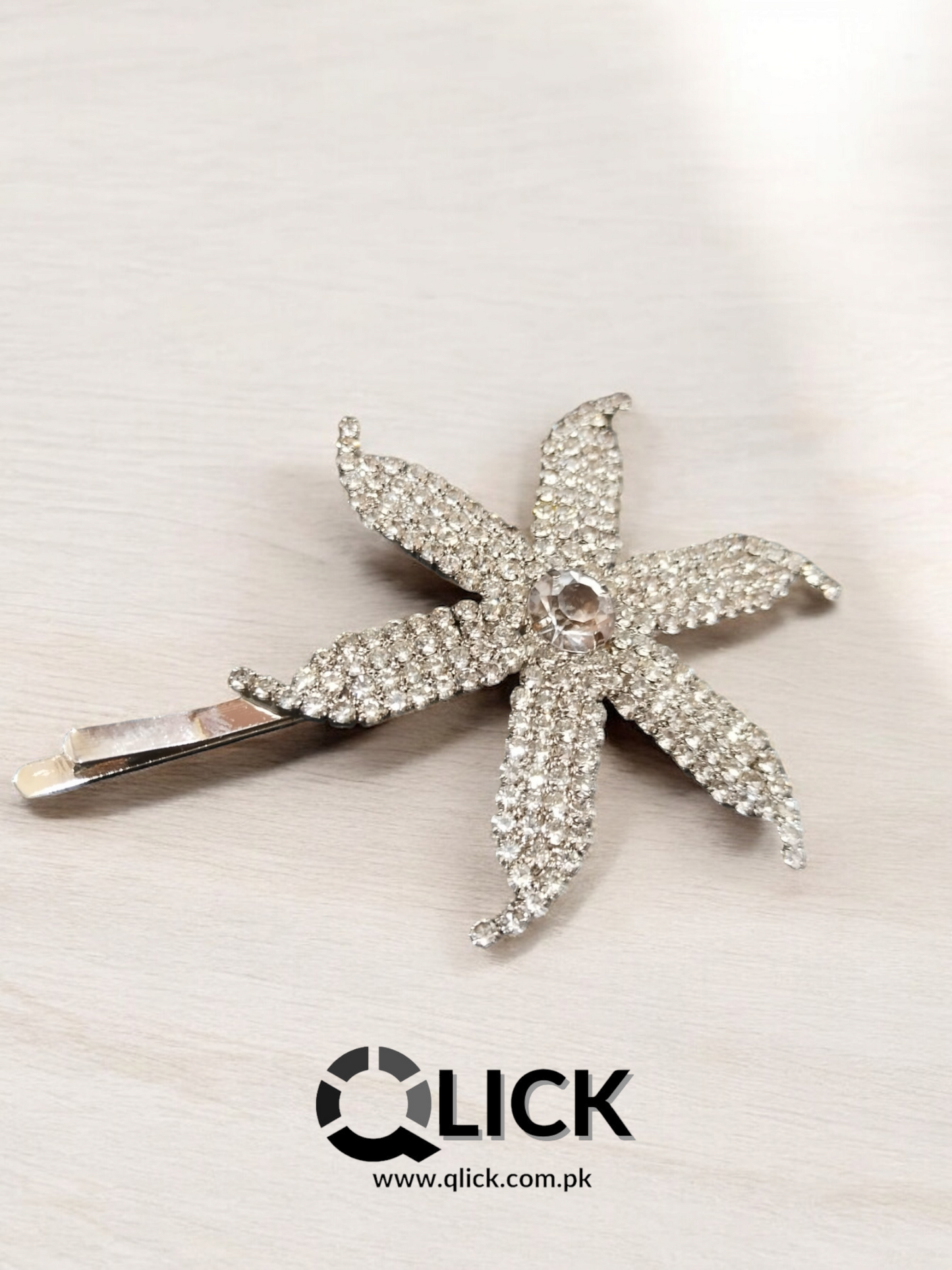 Flower Rhinestone Hair Pin