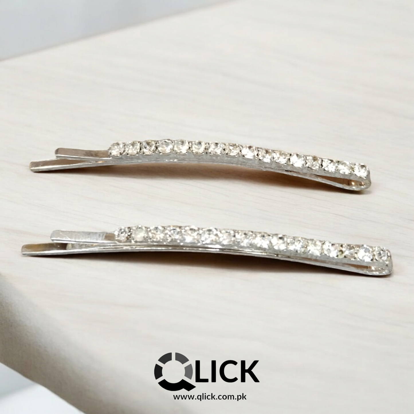 Shiny Rhinestone Bobby Pins (pair)