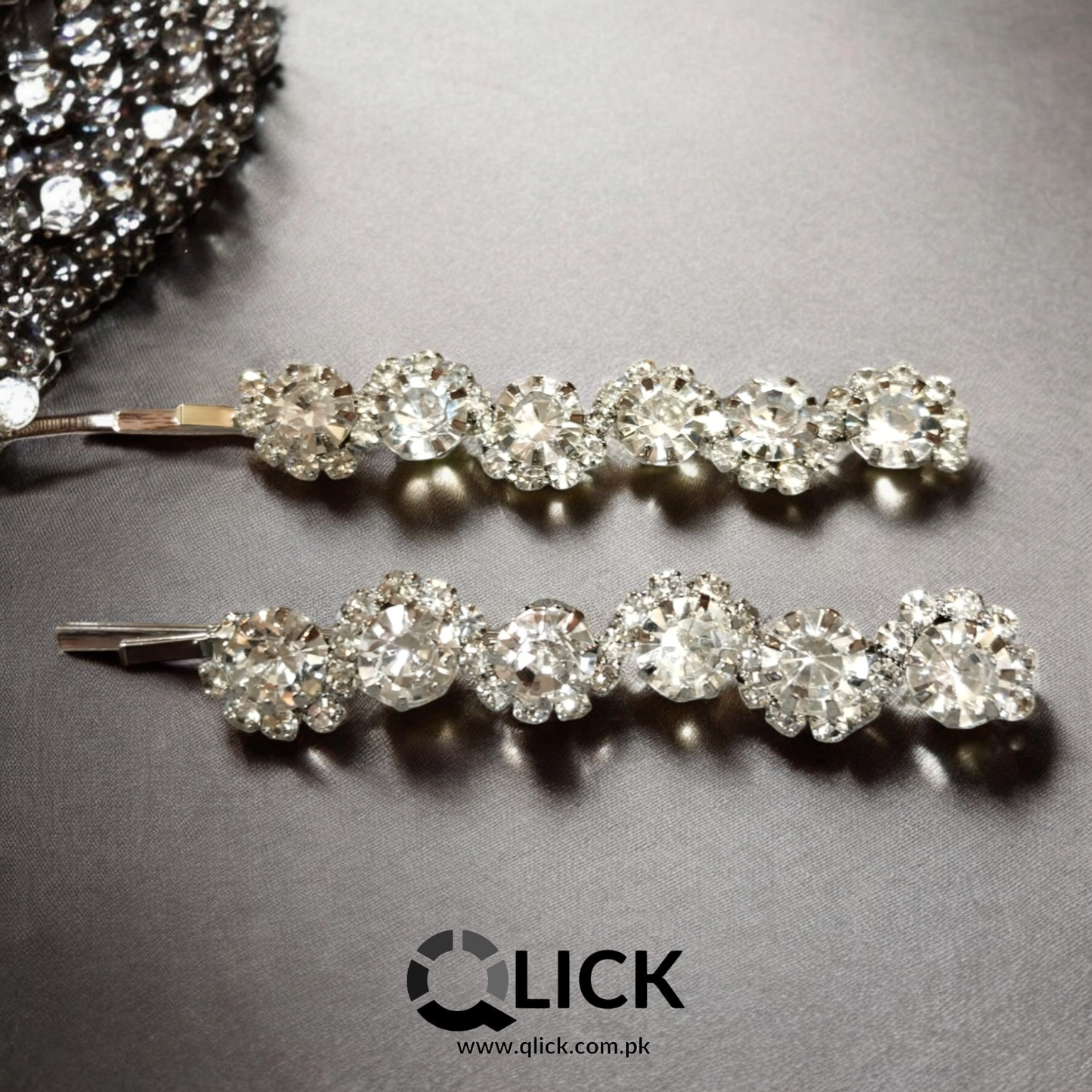 Diamond Faux Stone Bobby Pins (pair)