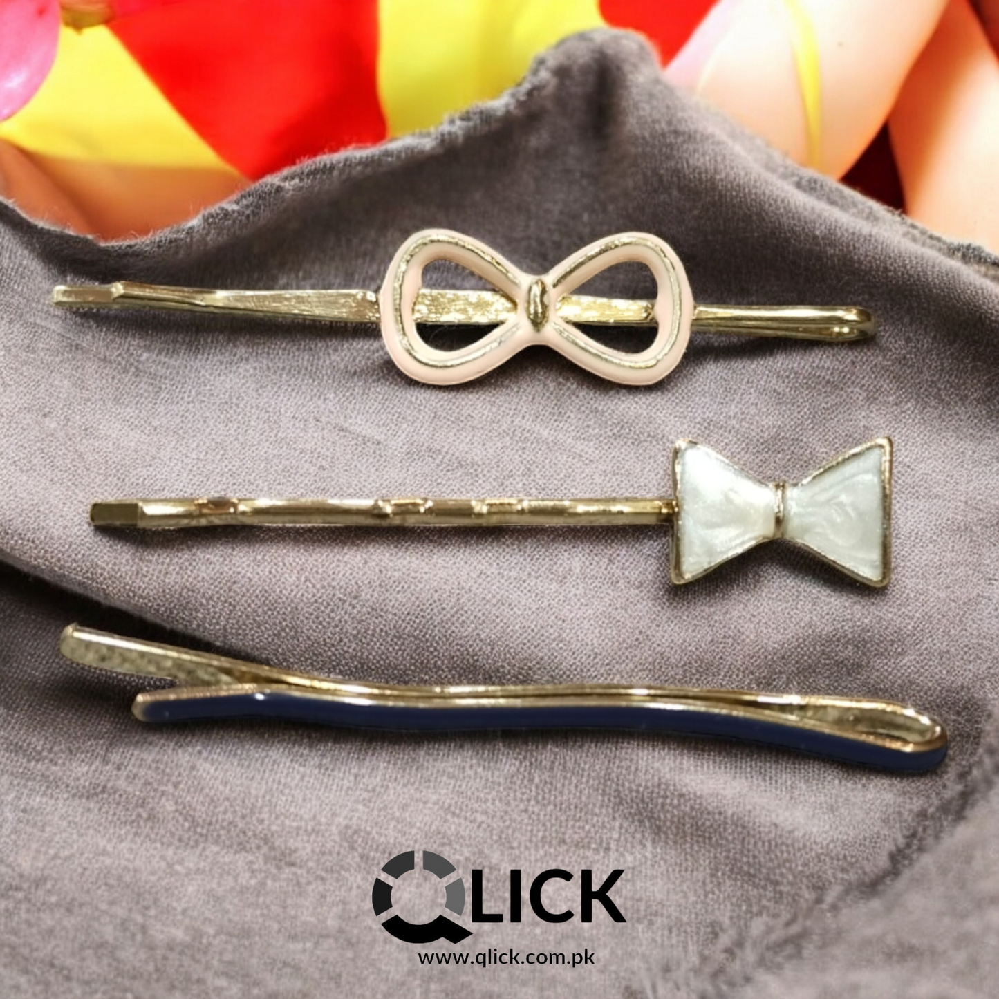 Bow Style Bobby Pins set of 3