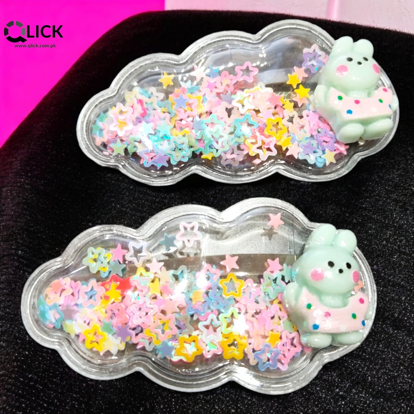 Cute Quicksand Sequins Stars BB Clip/Pins (Pair) style#5
