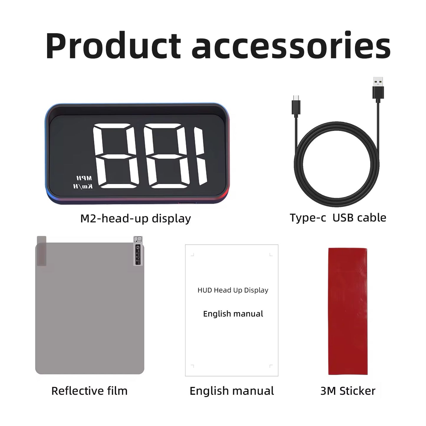 "Qlick car HUD β plug and play heads-up display for speed and navigation"