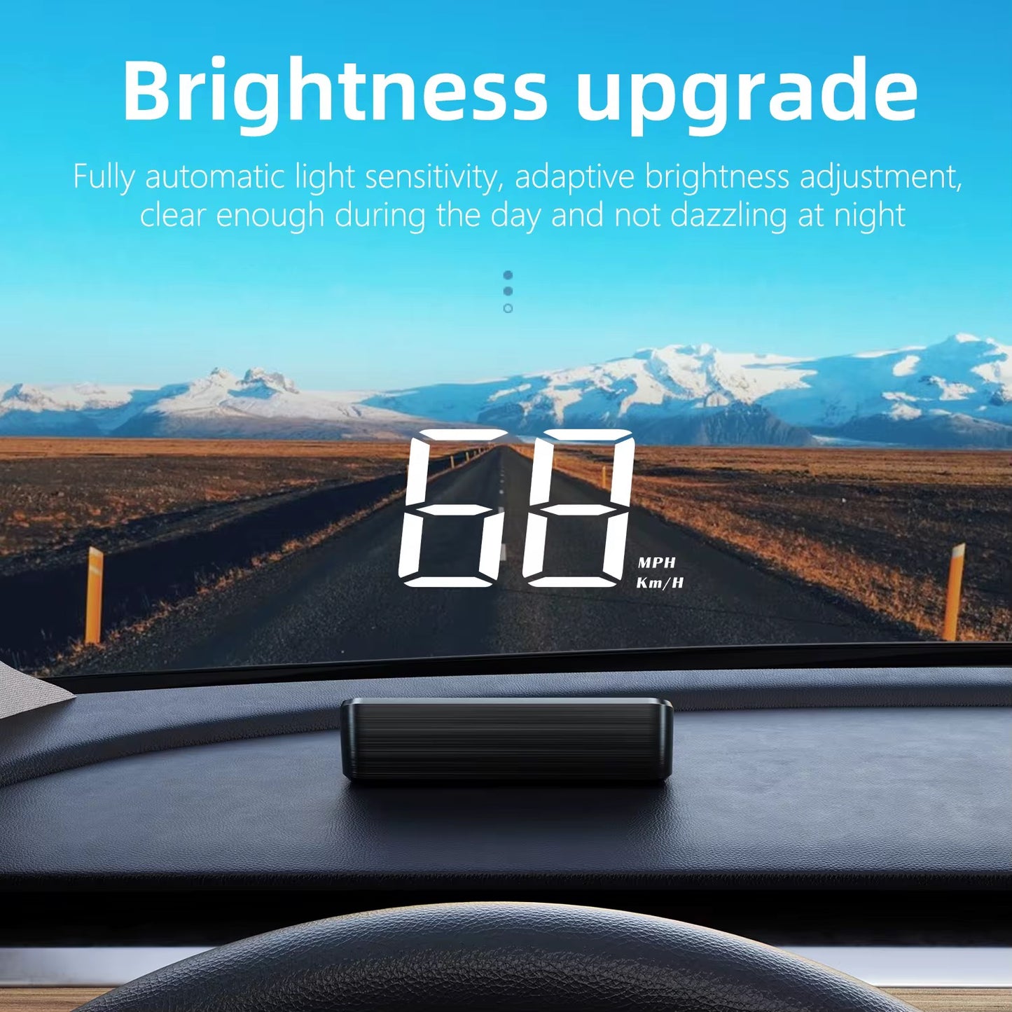 "Qlick premium heads-up display HUD for cars β digital speedometer and windshield projection gadget for safe driving"