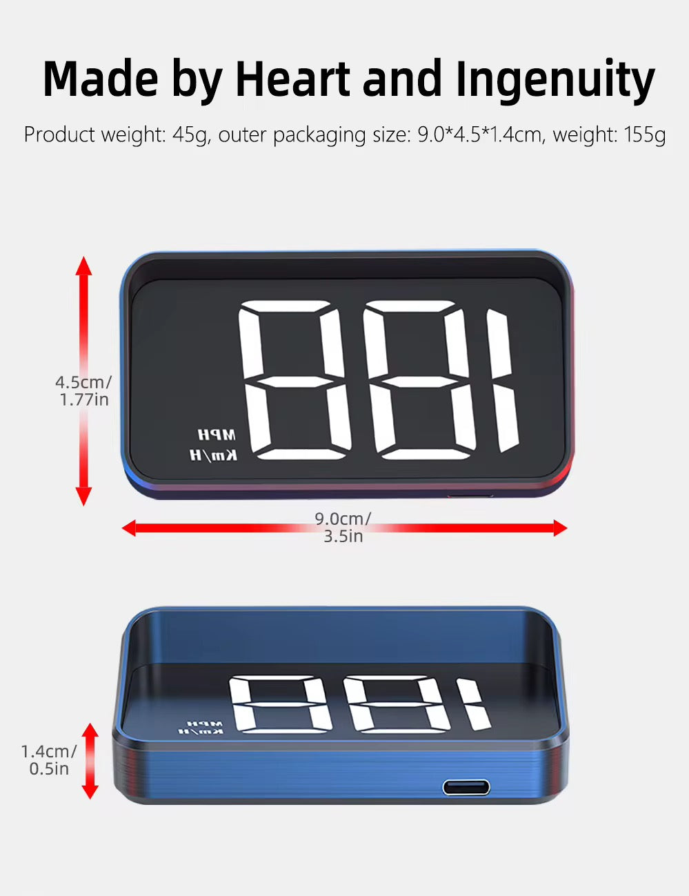 "Qlick car HUD β plug and play heads-up display for speed and navigation"