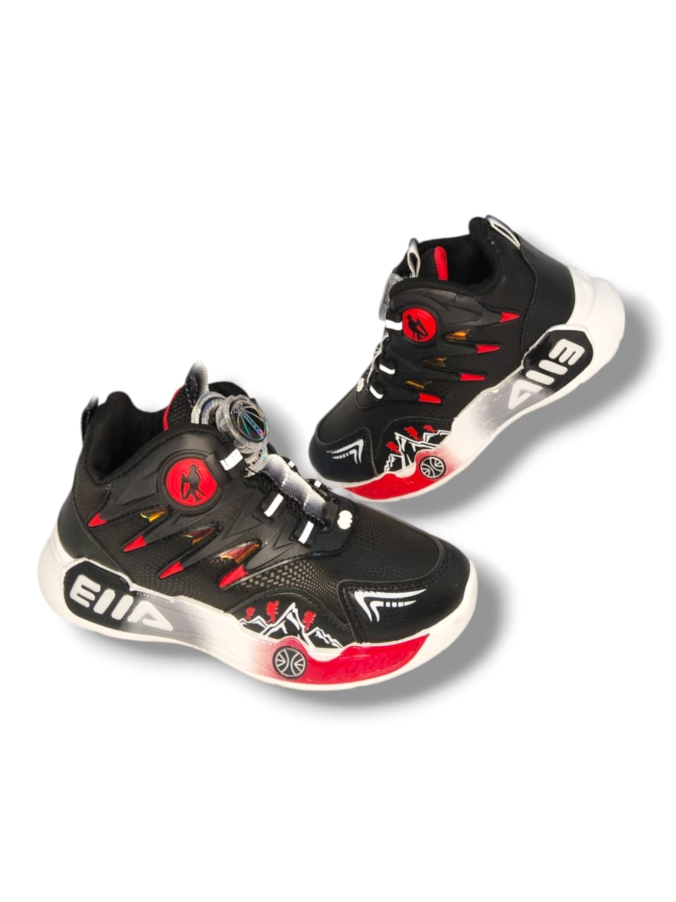 Boy's Joggers B-2839 Black-Red