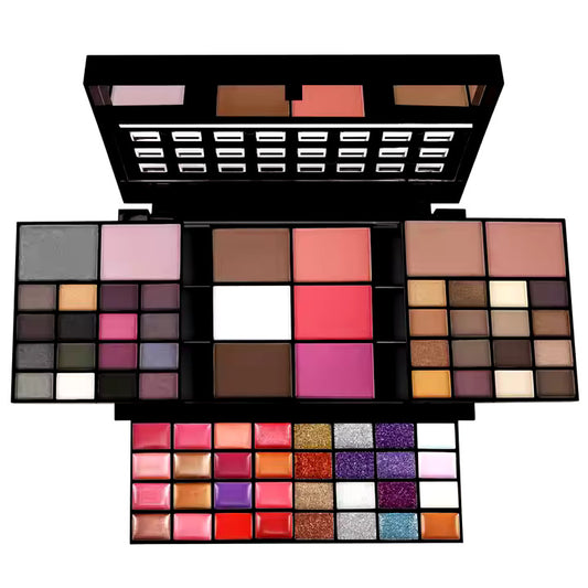 "74 Colors Makeup Kit for Women - Complete Cosmetics Box Set | All-in-One Makeup Collection by Qlick"