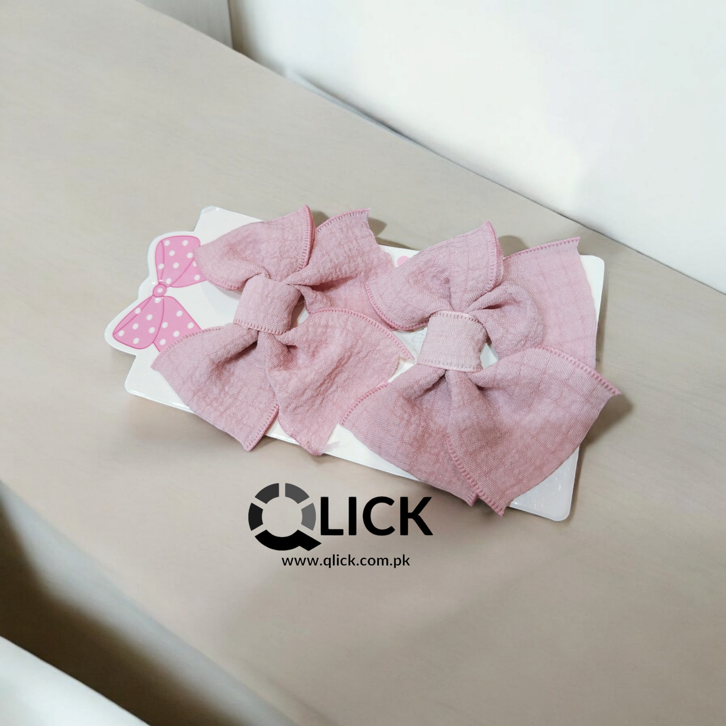 2pcs Pink Bow Hair Pins