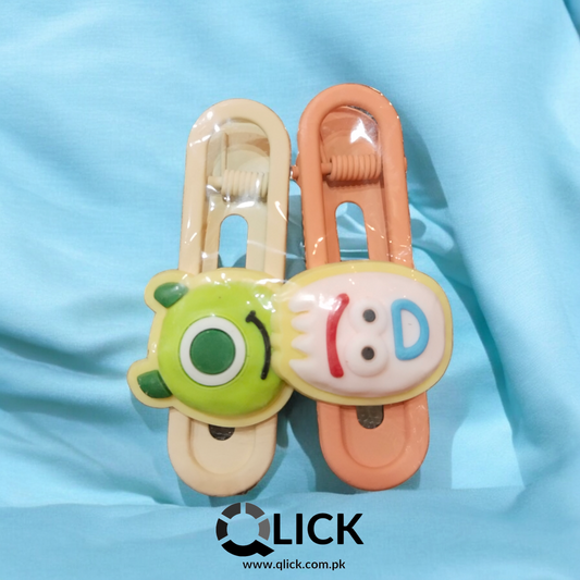Cartoon Metal Hair Clip/Barrettes (pair)