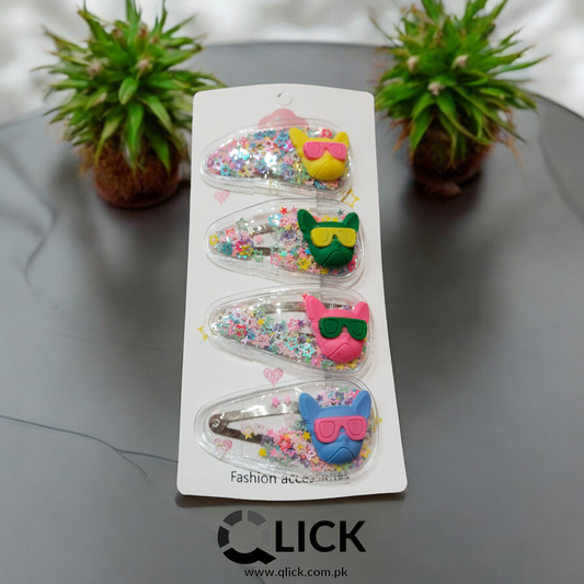 Cute Quicksand Sequins Stars BB Clip/Pins (pack of 4) Style#6