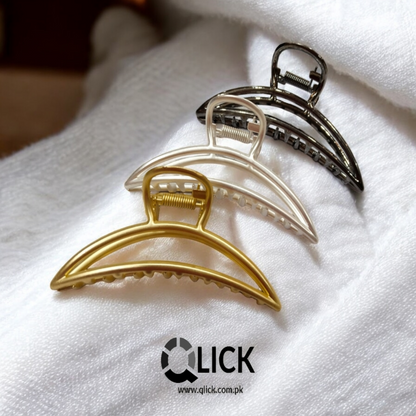 Korean Moon Shaped Metal Hair Claw/Grip