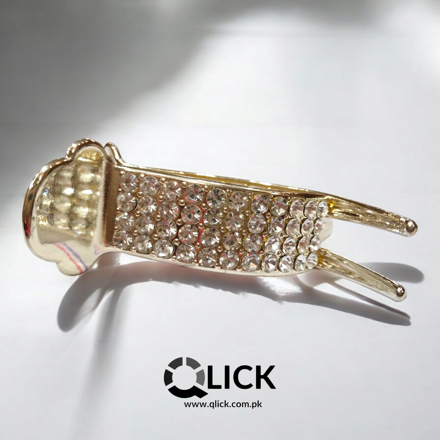 Rhinestone Pearls High Pony Tail Metal Claw