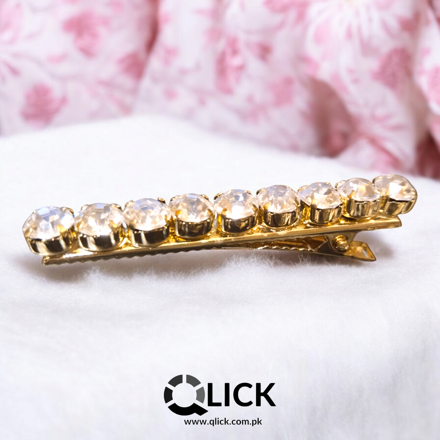 Shiny Crystal Large Stones Metal Hair Barrettes/Clip