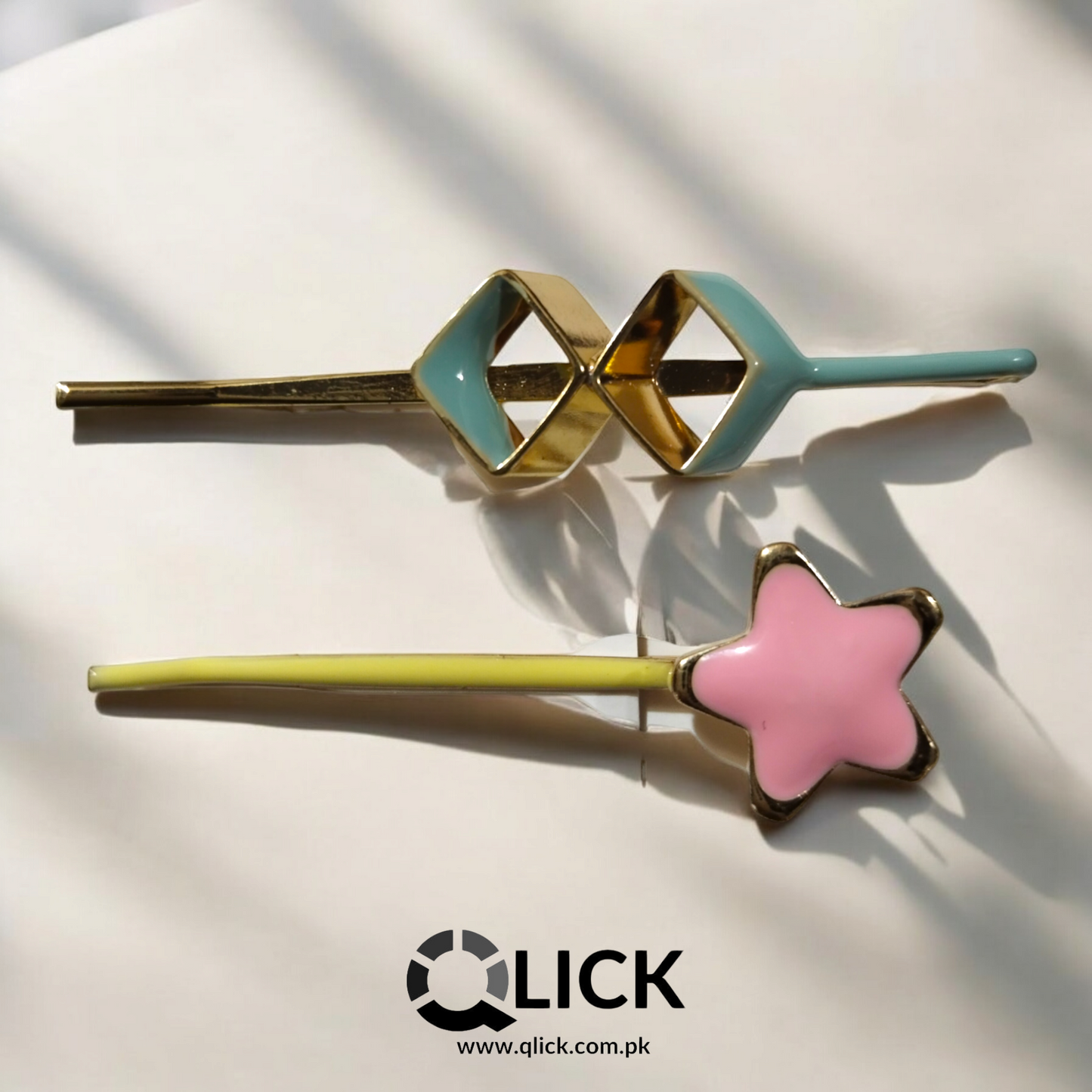 Sleek Metal Resin Bobby Pins -2pcs