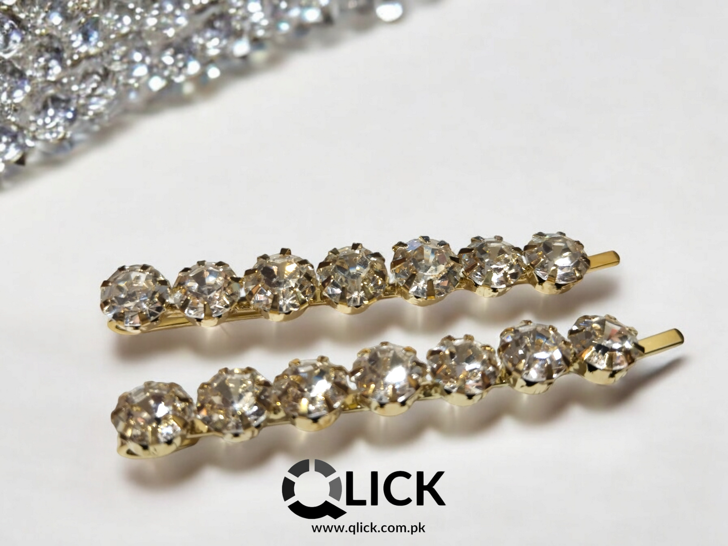 Crystal Diamond Metal Hair Pins (pair)