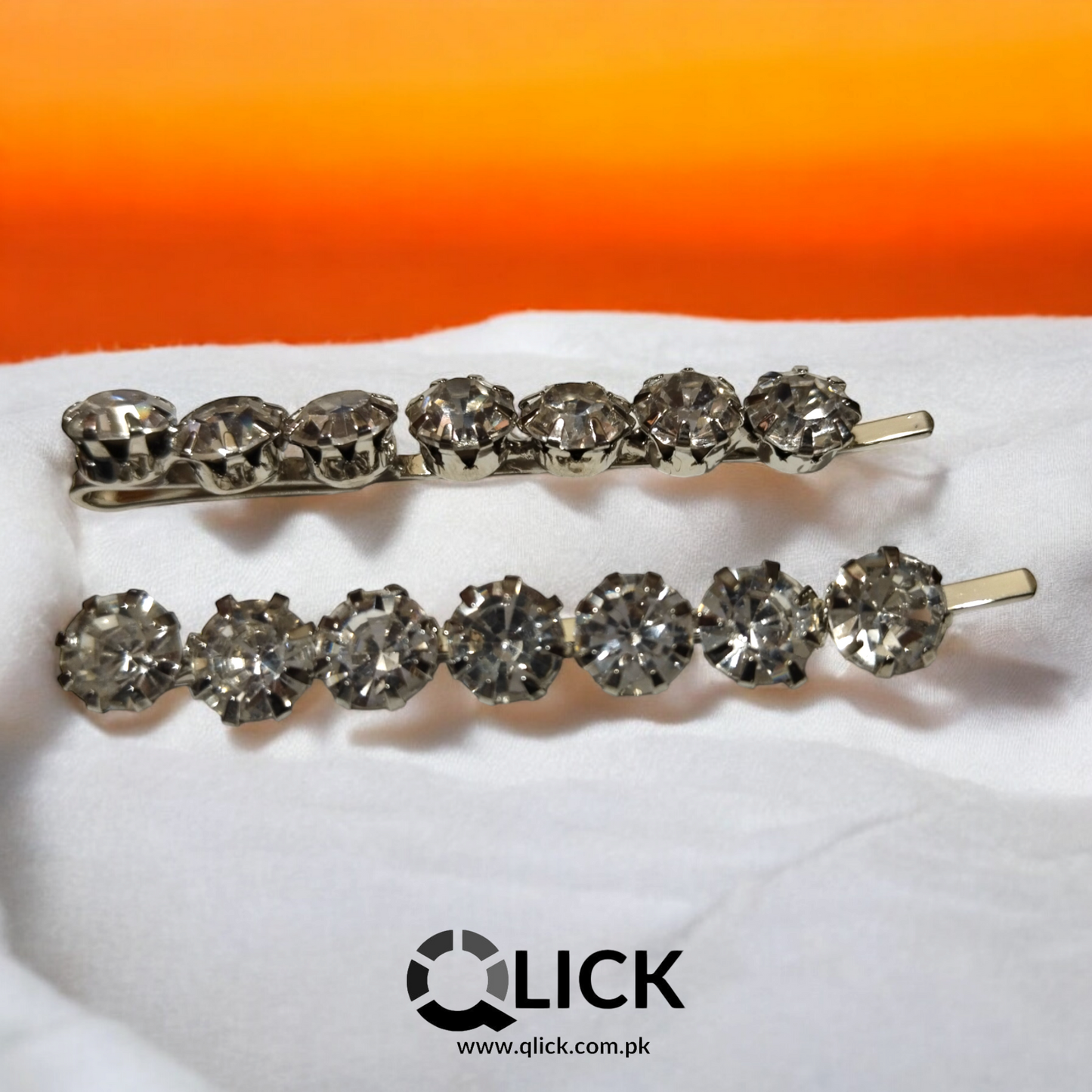 Crystal Diamond Metal Hair Pins (pair)