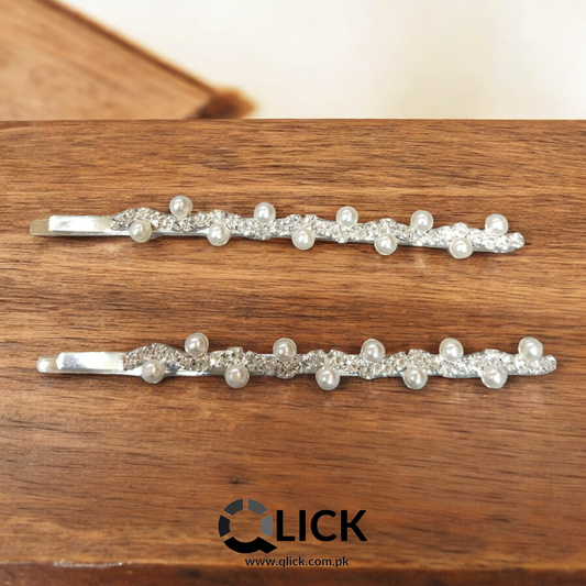 Pearl Rhinestone Delicate Large Hair Pin (pair)