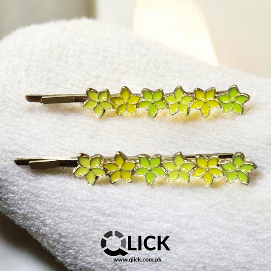 Beautiful Flower Metal Hair Pins (pair)