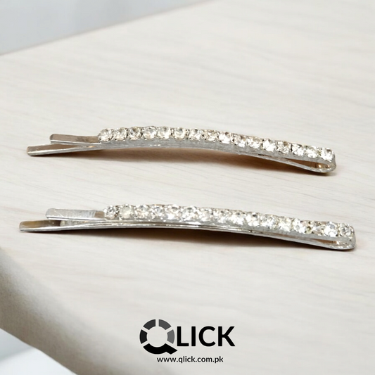Shiny Rhinestone Bobby Pins (pair)