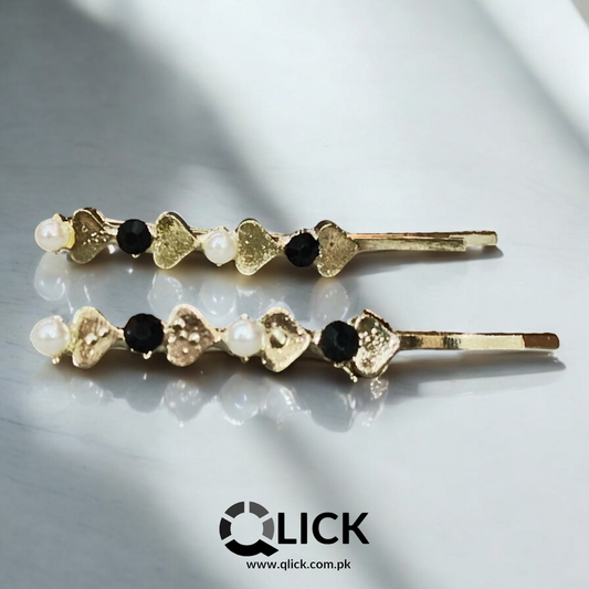 Cute Heart Metal Bobby Pins (pair)