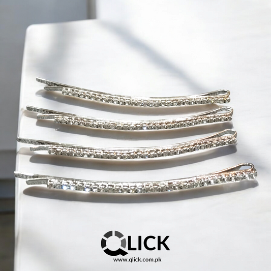 Large Rhinestone Bobby Pins (Pack of 4)