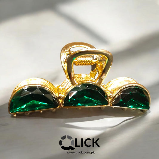 Emerald Green Hair Metal Claw