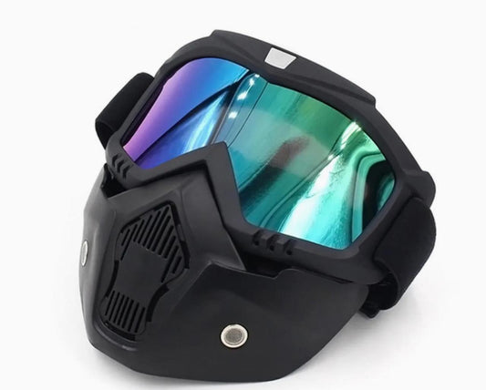 Windproof Tactical Full Face Mask with Goggles – Motorcycle & Cycling Protection Gear