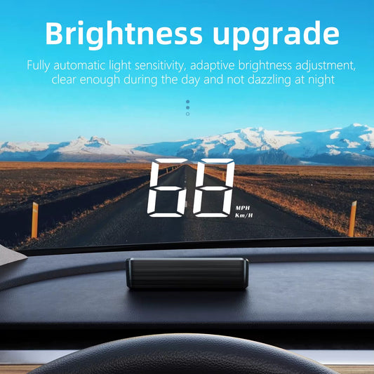 "Qlick premium heads-up display HUD for cars – digital speedometer and windshield projection gadget for safe driving"